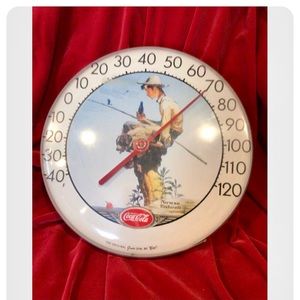 The Original Jumbo Dial Home Thermometer Norman Rockwell Coca-Cola Art